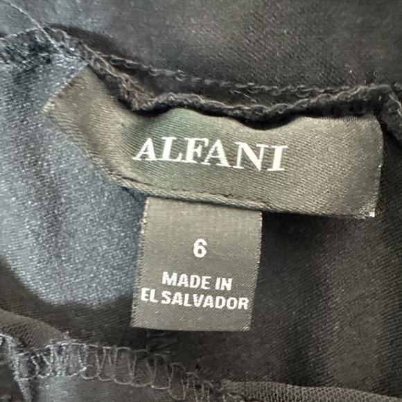 Alfani Womens Black Pull On Skinny Dress Pants Size 6 Stretch Work Trousers - Picture 3 of 4